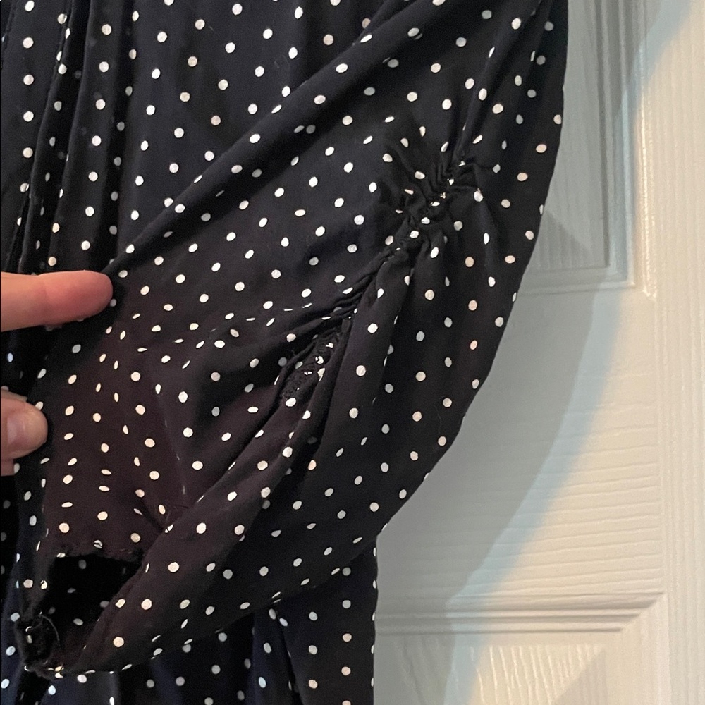 Free People Pipa Short Sleeve Polka Dot Mini Dress - Picture 8 of 8